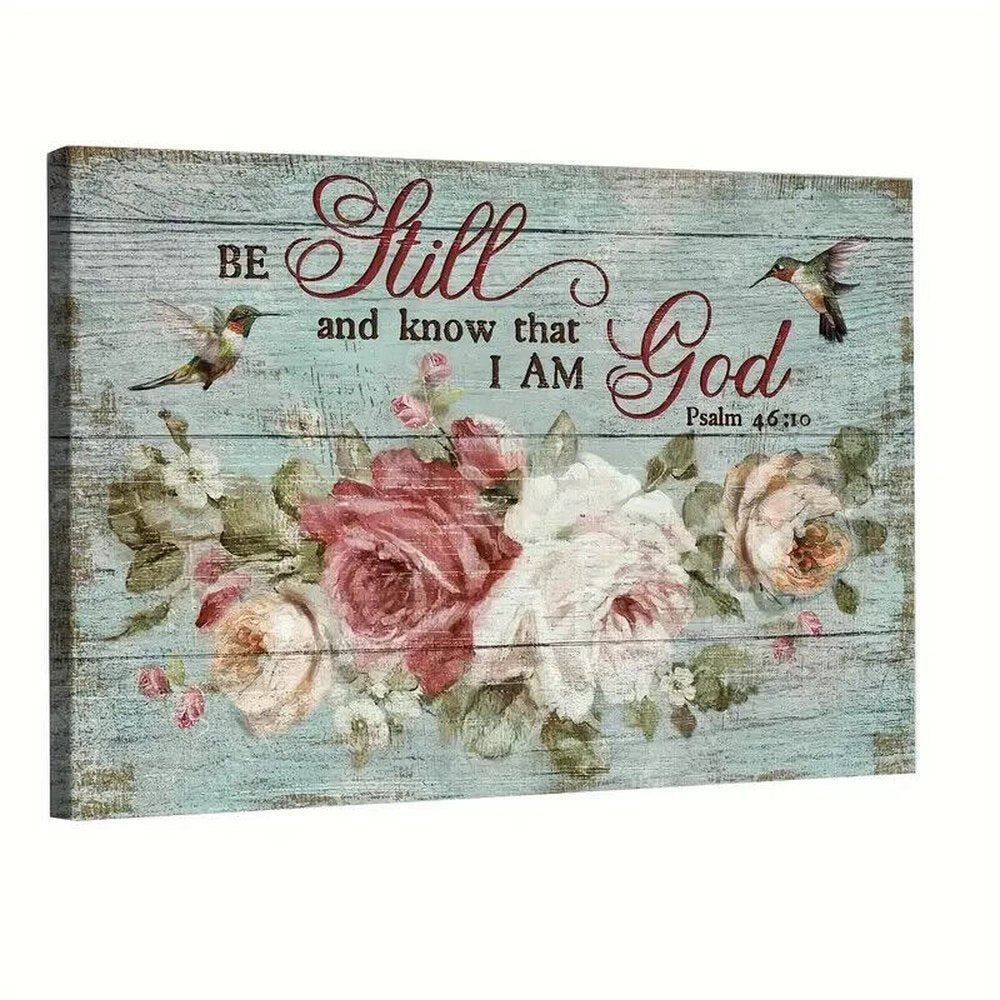 Be Still And Know That I Am God Canvas Print Framed 11.8" x 15.7" Wall Art NEW! Home & Garden:Home Décor:Posters & Prints Style Your Walls
